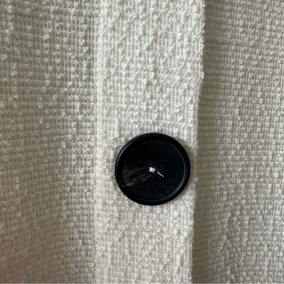 NWOT Zara Trafaluc Cream White Knit Midi Dress with accent buttons - Picture 4 of 6